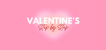 Pink background with 'Valentine's Step by Step' nail design guide image