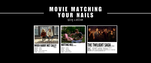 Different movie posters displaying under 'Movie Matching Your Nails' blog title
