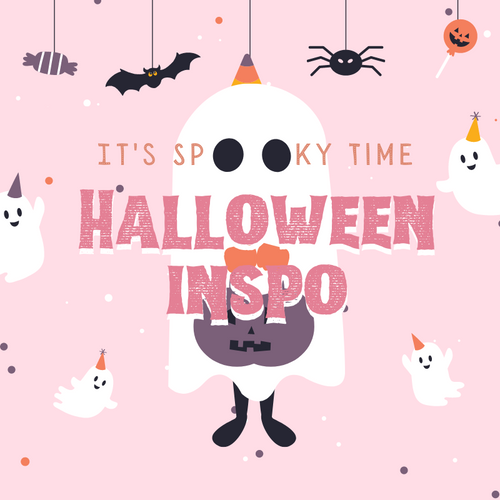 Illustrated blog featured image with ghost, bats, spiders and pumpkins surrounding blog title