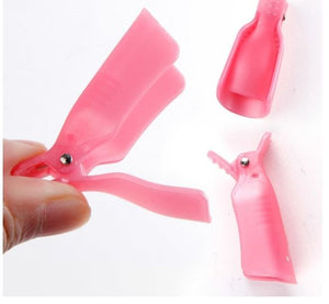 Pure Nails eltávolító csipesz rózsaszín, 10 db-os csomag