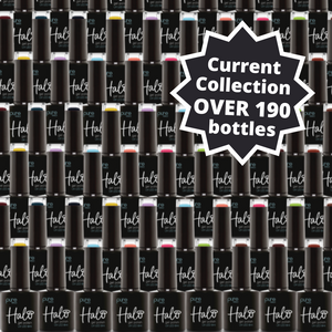 Halo Gél Lakk teljes aktuális kollekció (187 szín, 4 Top Coat fedőlakk, 2 Base Coat alaplakk + AJÁNDÉK termékek – 12,5% kedvezmény!)