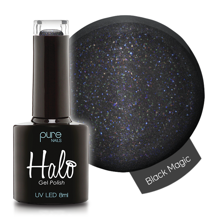 Pure Nails' Halo Gel Polish in the shade 'Black Magic'