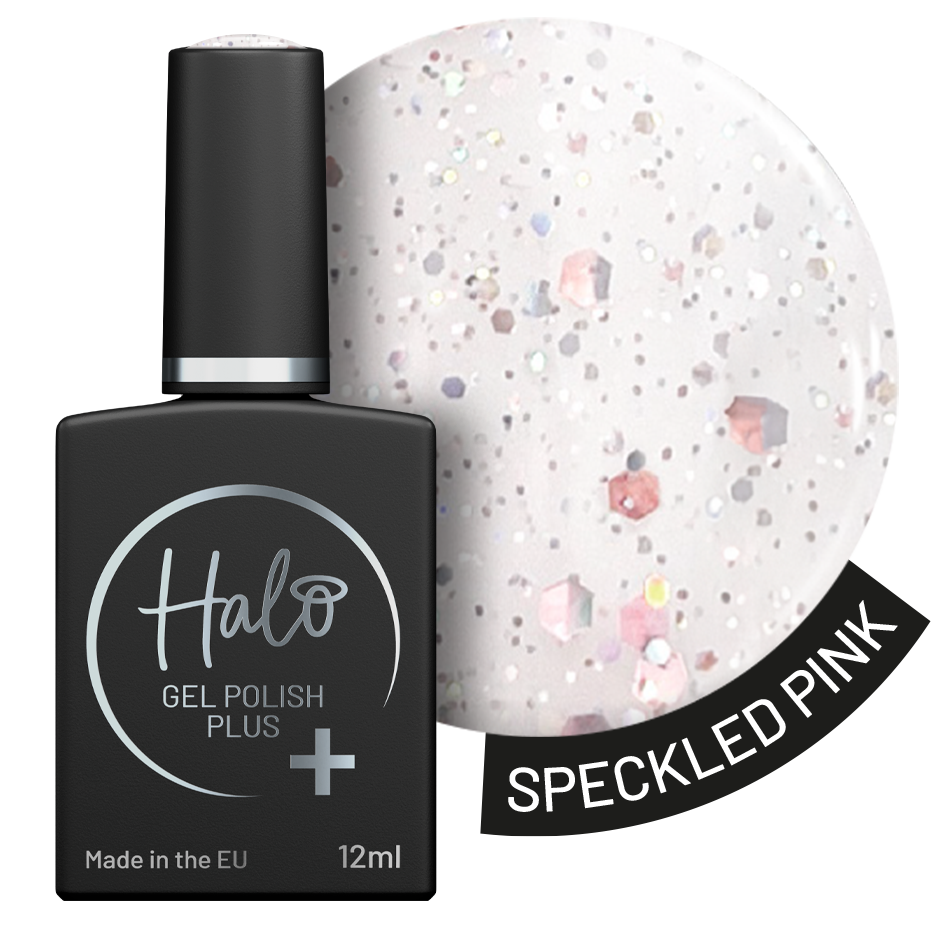 Halo Gél Lakk Plus 12 ml - Speckled Pink