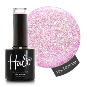 Product image of Pure Nails' Halo HEMA-Free glitter gel polish in shade 'Pink Diamond' 
