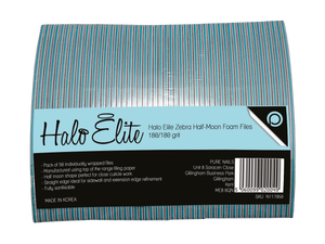 Halo Elite Zebra Félhold Reszelő 180/180 grit - 50 darabos csomag