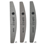 Halo Elite Zebra Félhold Reszelők Vegyes csomag 5 x 80/80, 5 x 100/180, 5 x 240/240 = 15 darabos