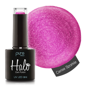 Pure Nails' Halo Gel Polish in shade 'Cerise Sparkle'