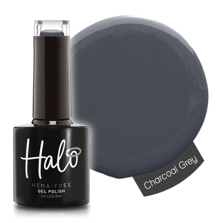 Pure Nails' Halo HEMA-FREE Gel Polish in shade 'Charcoal Grey'