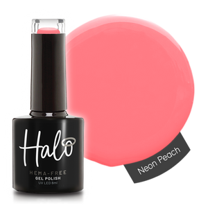 Product image of Pure Nails' Halo HEMA-Free gel polish in shade 'Neon Peach' 