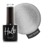 Product image of Pure Nails' HEMA-Free Halo glitter gel polish in shade 'Silver Sparkle'