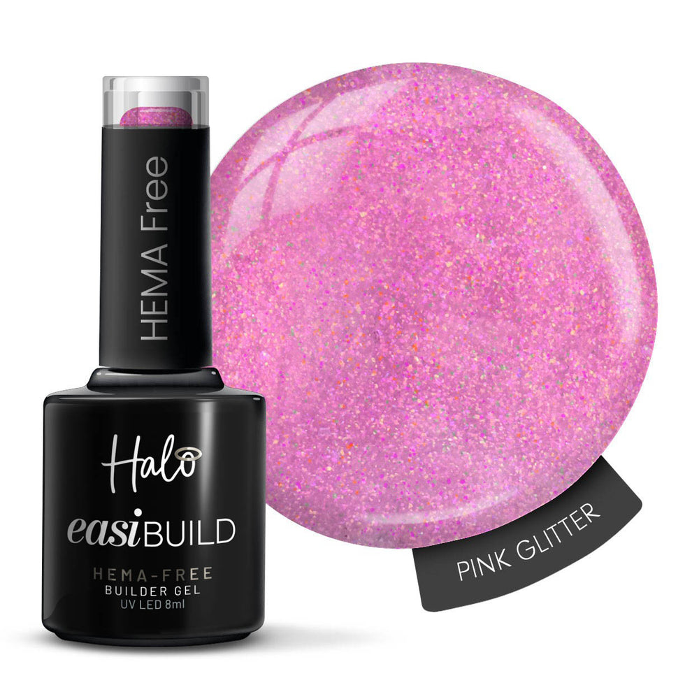 Halo EasiBuild HEMA-mentes Pink Glitter 8ml
