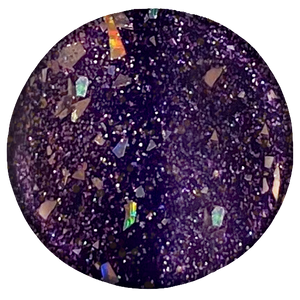 Colour swatch of the Halo glitter gel polish shade 'Grand Central'