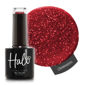 Product image of Pure Nails' Halo HEMA-Free glitter gel polish in shade 'Obsession'