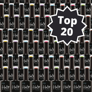 Halo Gel Polish Top 20 Csomag (20 szín, 1 Base Coat és 1 Top Coat) – SPÓROLJ 7,5%-ot!