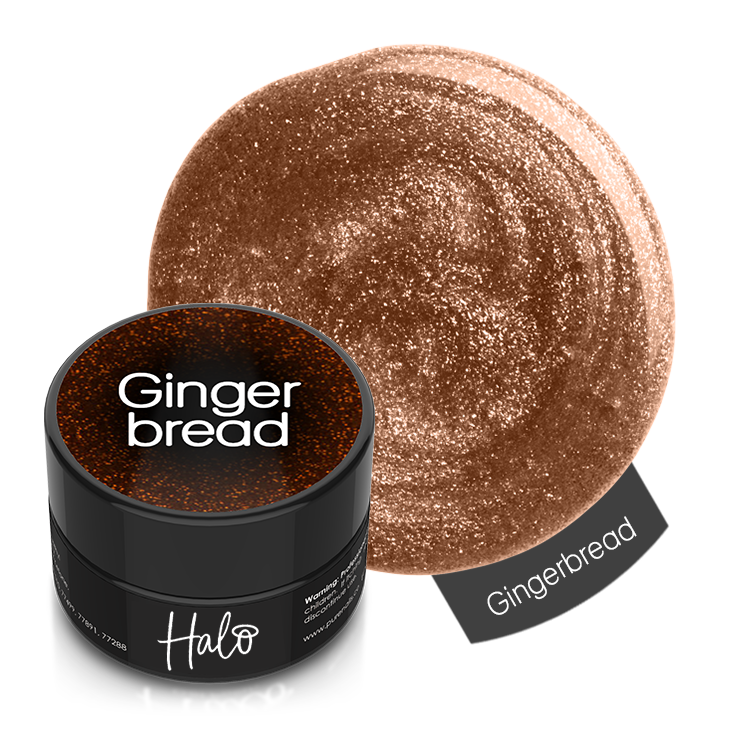 Product image of Pure Nails' Halo gel glitter polish in shade 'Gingerbread'