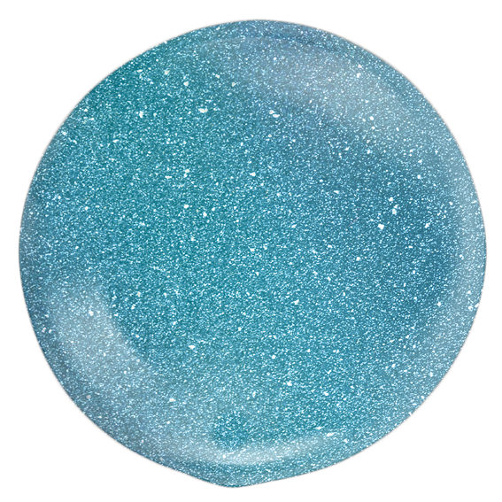 Colour swatch of Pure Nails' Halo glitter gel polish in shade 'Lagoon' 