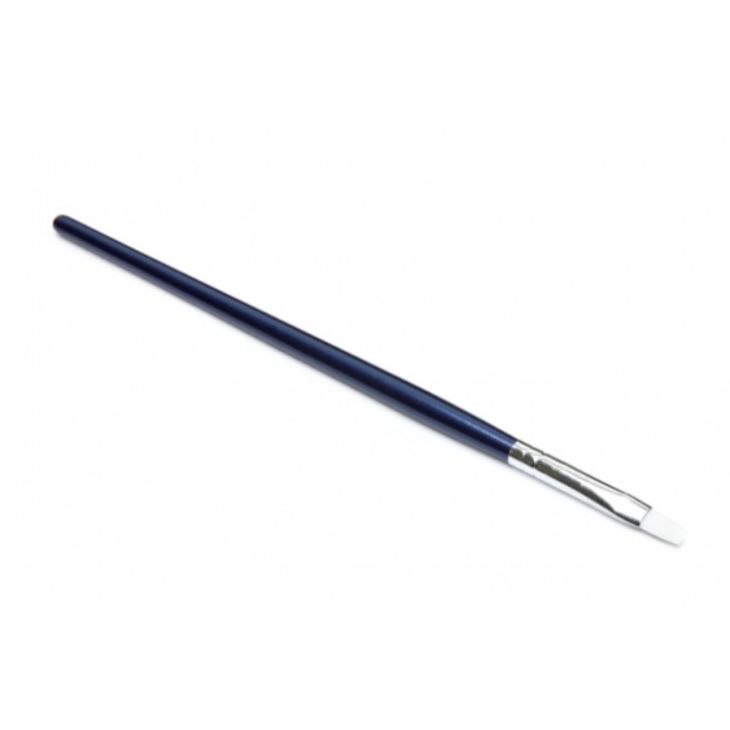 Pure Nails ecset, fehér, nylon, lapított, gélhez, 10-es méret