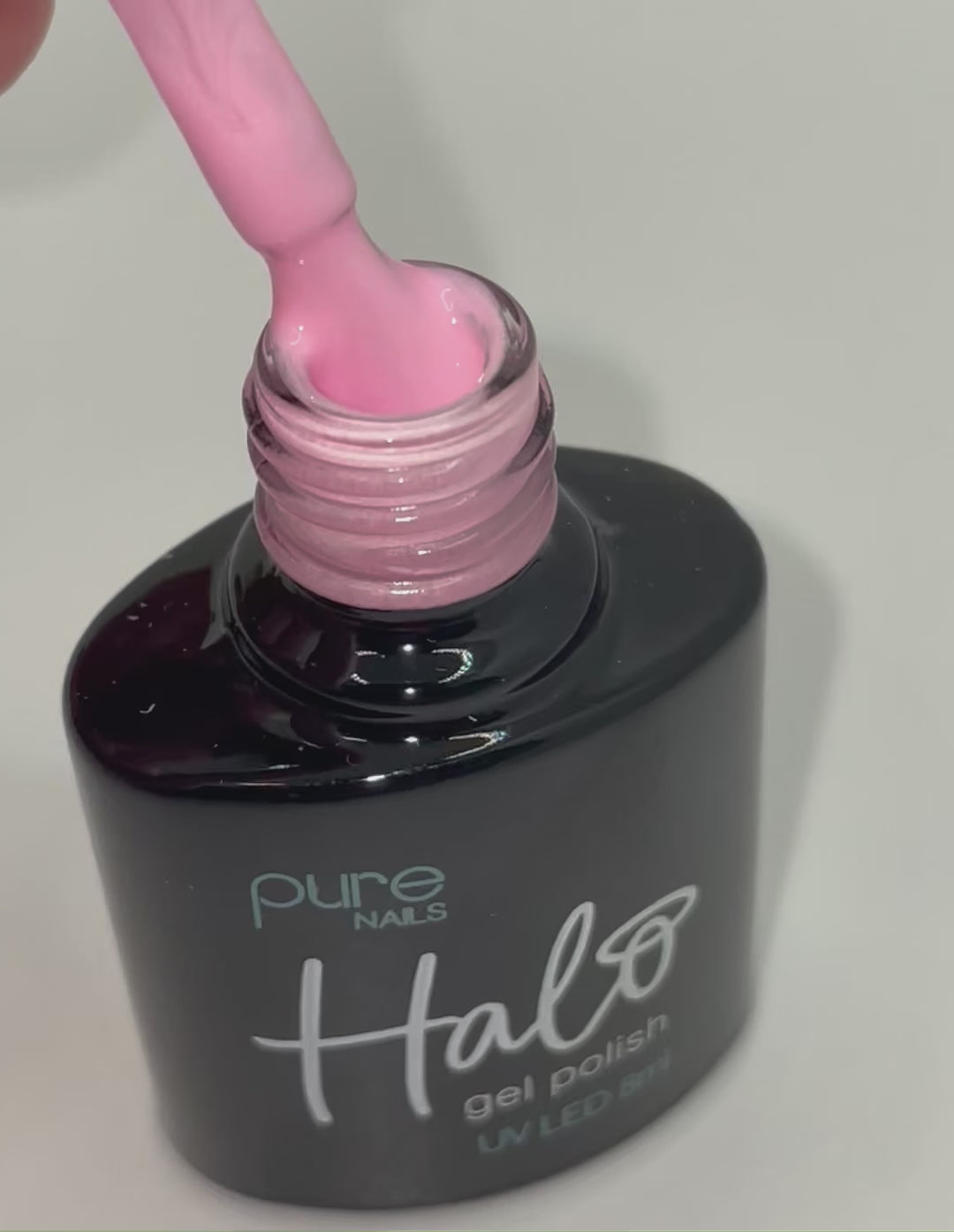 Product video of Pure Nails' Halo gel polish in shade 'French Pink' 