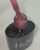 Product video of Pure Nails' Halo gel nail polish in shade 'Rose Gold Sparkle'