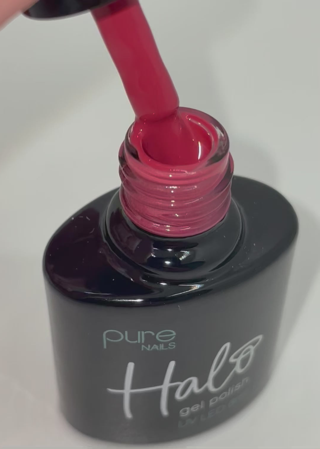 Product video of Pure Nails' Halo gel polish in shade 'Copper Rose'