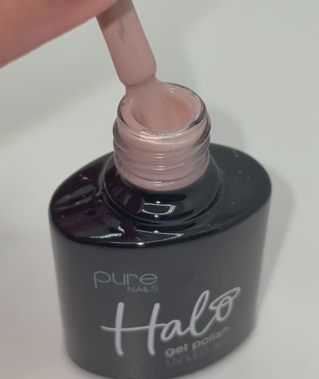 Product video of Pure Nails' Halo gel polish in shade 'Cashmere'